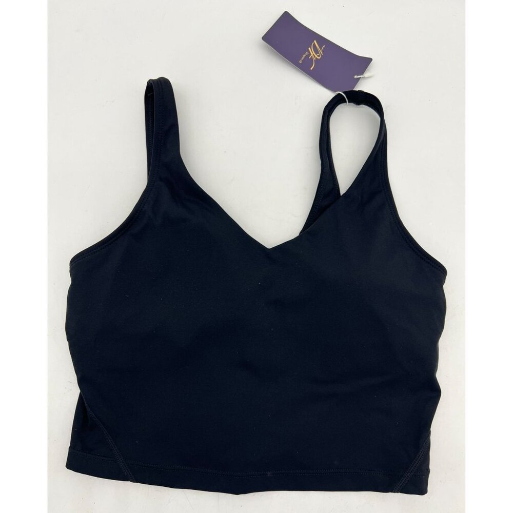 Dragon Fit Women's Sports Bra Longline Padded Size XS Black Activewear Wireless